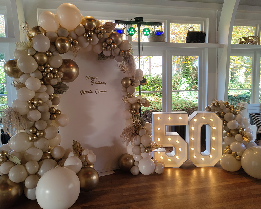 Ook mooi met ballonletters en balloncijfers